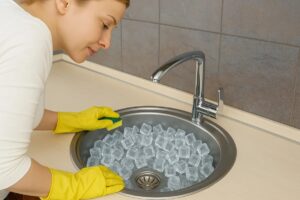 Ijsblokjes in je afvoer: hoe je verstoppingen voorkomt zonder giftige chemicaliën