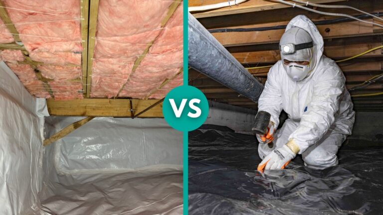 Plastic zakken onder je vloer = geen vocht meer in de winter