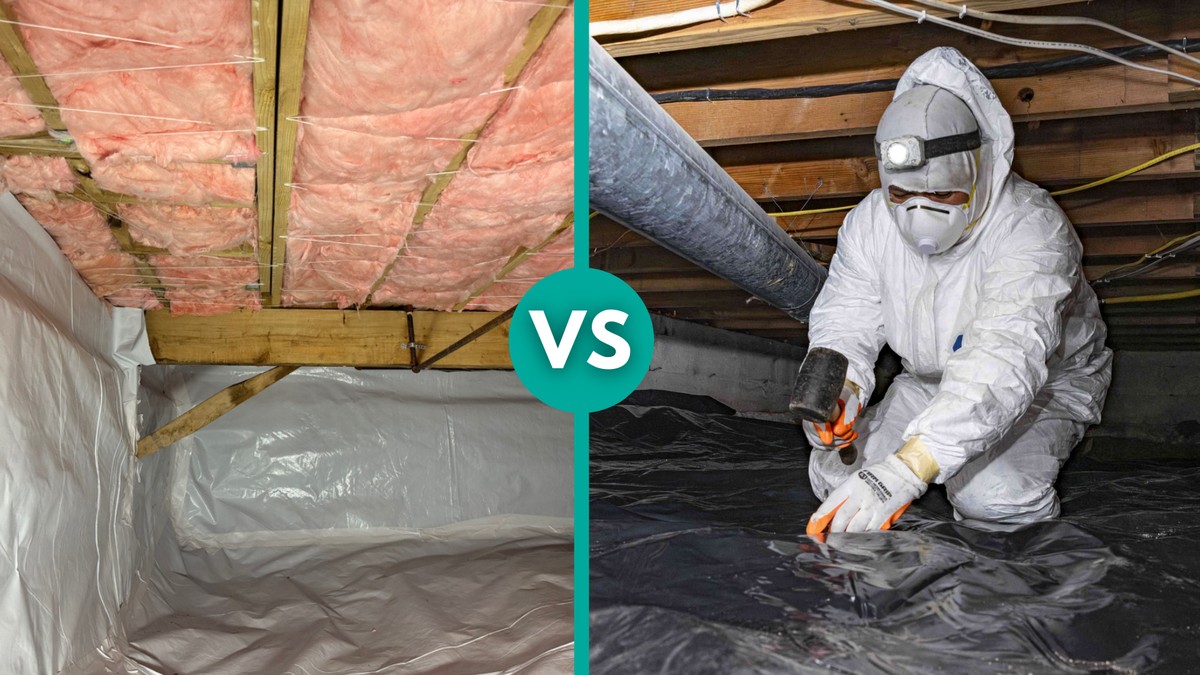 Plastic zakken onder je vloer = geen vocht meer in de winter