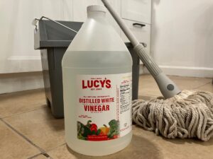 Waarom professionele schoonmakers altijd azijn in hun emmer doen